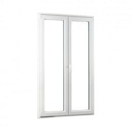 POŠKOZENÉ!!! Dvoukřídlé plastové balkónové dveře REHAU Smartline+
