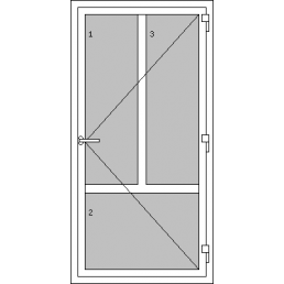 Vchodové dveře jednokřídlé - Typ D3