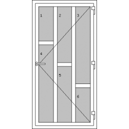Vchodové dveře jednokřídlé - Typ K3