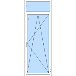 Balkónové dveře s nadsvětlíkem
