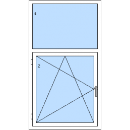 Jednokřídlé okno s nadsvětlíkem