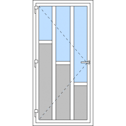 Vchodové dveře jednokřídlé VEN oteviravé - Typ K2