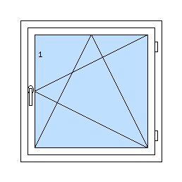 Okno jednokřídlé otvíravě-sklopné pravé