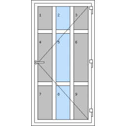 Vchodové dveře jednokřídlé - Typ L4