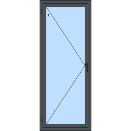 Jednokřídlé plastové balkónové dveře PREMIUM KLASIK, levé