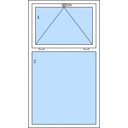 Jednokřídlé okno s nadsvětlíkem