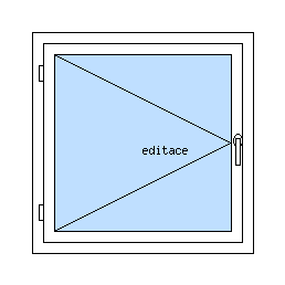 Okno jednokřídlé otvíravé levé