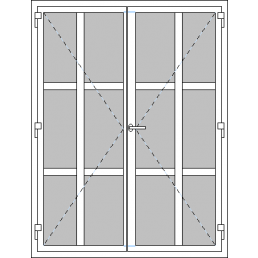 Vchodové dveře dvoukřídlé VEN oteviravé - Typ G6