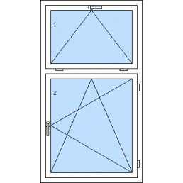 Jednokřídlé okno s nadsvětlíkem
