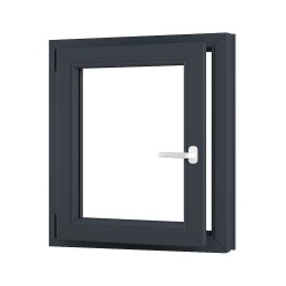 Jednokřídlé plastové sklepní okno OLIMPIA 60 AD, levé