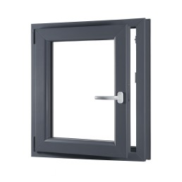 Jednokřídlé plastové okno sklepní 600x800 mm, dvojsklo, levé, OLIMPIA 60 AD