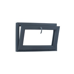 Jednokřídlé plastové okno sklepní 800x500 mm, dvojsklo, výklopné, OLIMPIA 60 AD