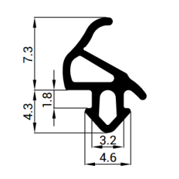 Těsnění do plastových oken černé